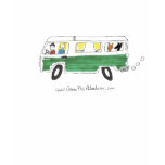 Green Bus Adventures Bus Drawing Girls Tee Shirt