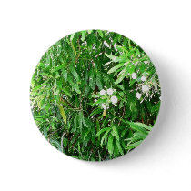 Green Bush With White Flowers buttons by lifesphere Green Bush With White Flowers buttons