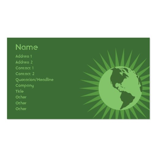 Green - Business Business Card Templates