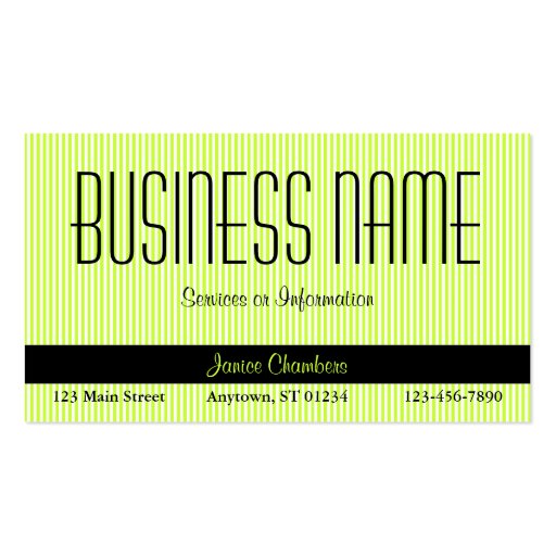 Green Business Card (front side)