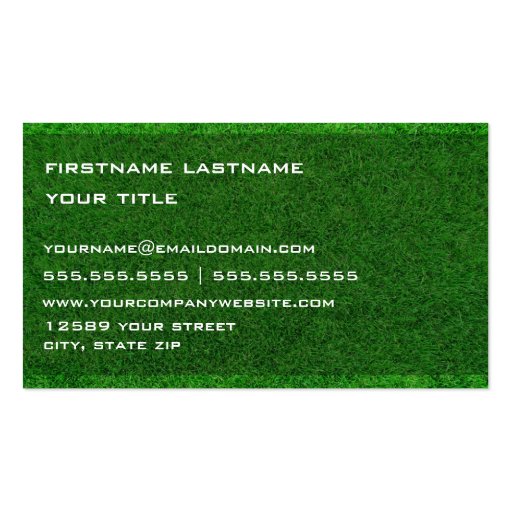 Green Business Card (back side)