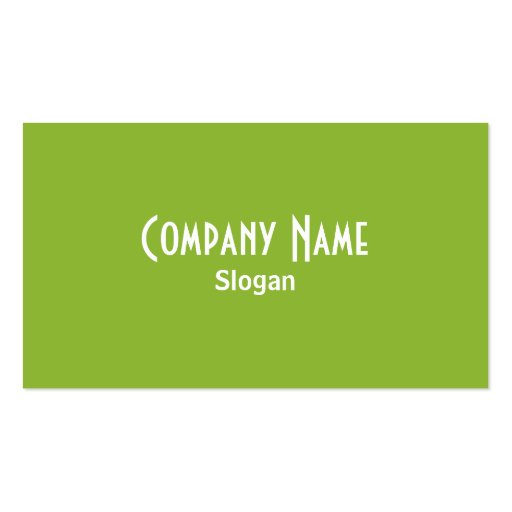 Green Business Card (front side)