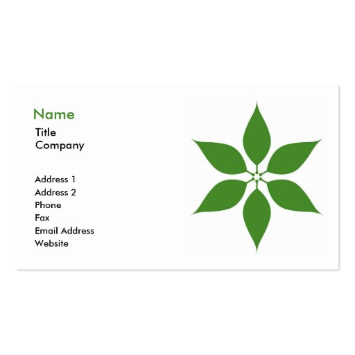 Green Business Card 2 (front side)