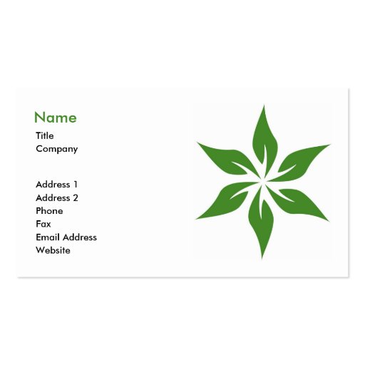 Green Business Card 3 (front side)