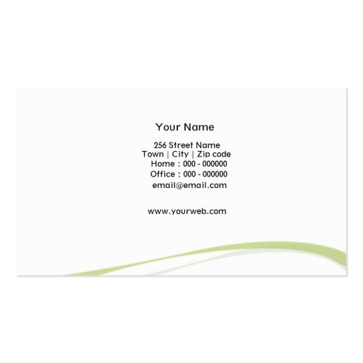 green business cards (back side)