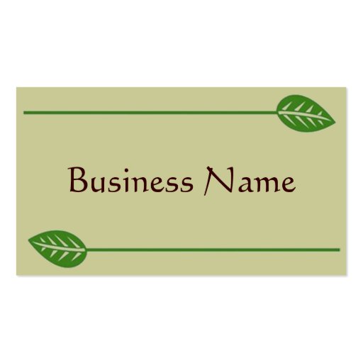 Green Business cards (back side)