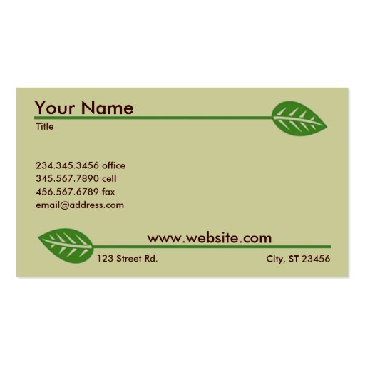 Green Business cards