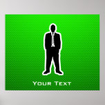 Green Business Suit Poster
