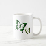 Green Butterflies Coffee Cup Mug