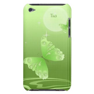 Green Butterflies iPod Touch Case