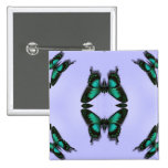 Green Butterflies Pin