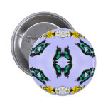 Green Butterflies Pinback Button