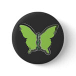 Green Butterfly Button