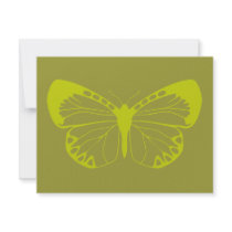 Green Butterfly invitations