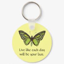 Green Butterfly Keychain by jduncan29 Green Butterfly Keychain