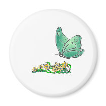 Green Butterfly Fridge Magnet