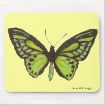 Green Butterfly Mousepad by jduncan29 Green Butterfly Mousepad
