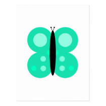green butterfly postcards