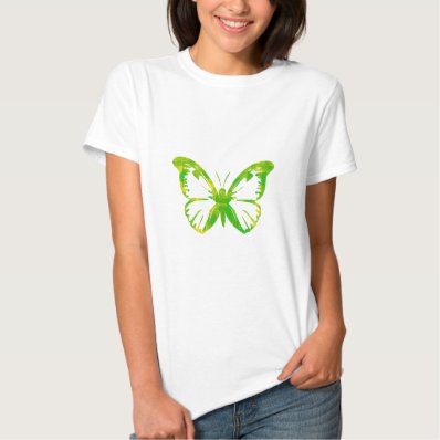 Green Butterfly Tee Shirts