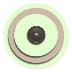 Green Buttons & Brackets Envelope Seals zazzle_sticker