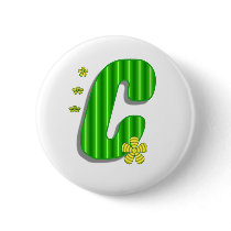 green C monogram buttons