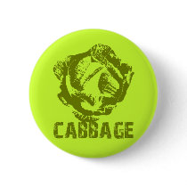 Green Cabbage Pop Art Button by tshirtdujour Green Cabbage Pop Art Button