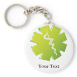 green caduceus medical gifts keychains