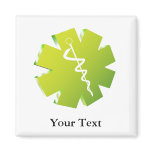 green caduceus medical gifts magnets