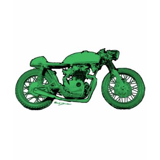 Green Cafe Racer Vintage Motorcycle shirt