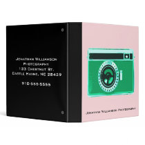 Green Camera Photography Business Binder