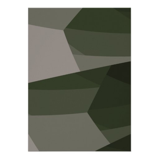 Green Camo Block All Purpose Party Invitation
