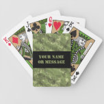 Green Camo Camouflage Military Hunter Pattern Deck Of Cards