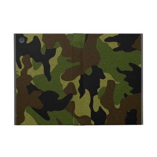 Green Camo Faux Cloth Powis iCase iPad Mini Case