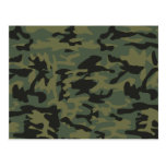 Green camo pattern postcards