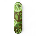 Green Camo/Peace Signs Skateboard by pammys Green Camo/Peace Signs Skateboard