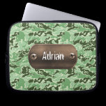 green camouflage army laptop sleeves