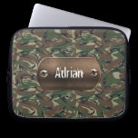 green camouflage army laptop sleeves