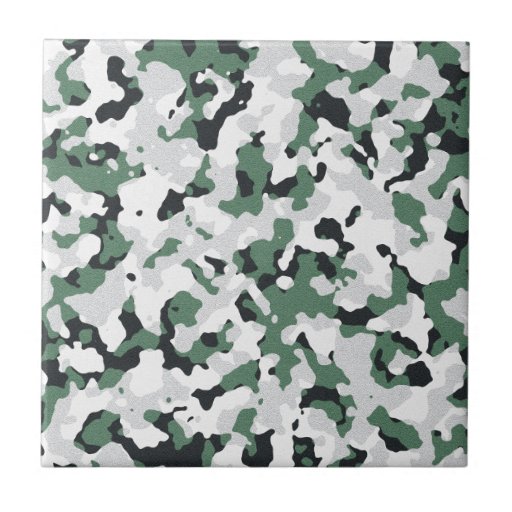 Green camouflage pattern small square tile Zazzle