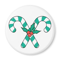 Green Candy Canes magnets