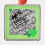 Green Candy Hearts Ornament