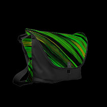 Green Candy Stripe Messenger Bag messenger bags