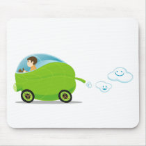 Green Car Mousepad