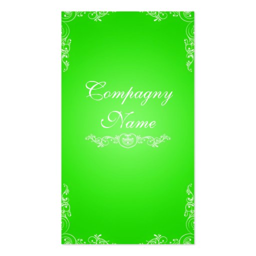 Green card business card templates (front side)