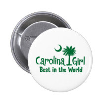 Green Carolina Girl Best in the World buttons