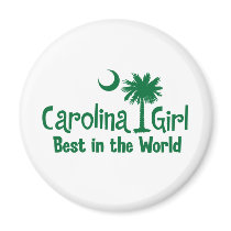 Green Carolina Girl Best in the World magnets