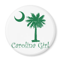 Green Carolina Girl Palmetto magnets