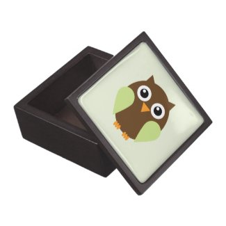Green Cartoon Owl planetjillgiftbox