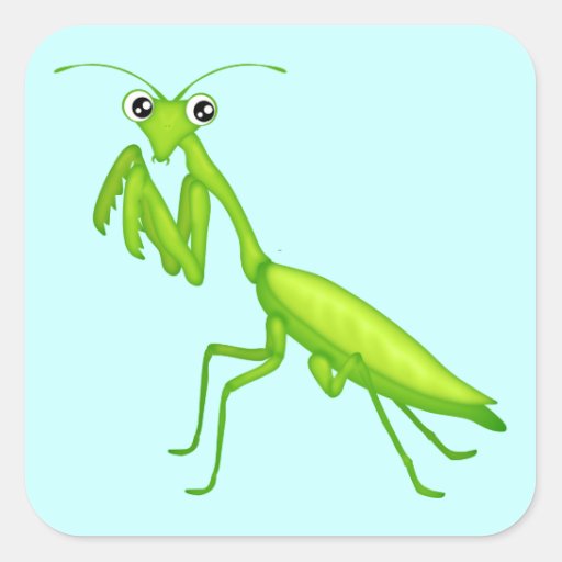 Green Cartoon Praying Mantis Sticker Sheets | Zazzle