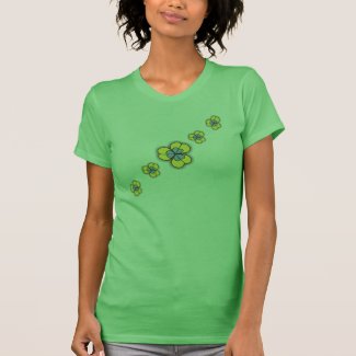 Green Cartoon Shamrocks Irish T-Shirts
