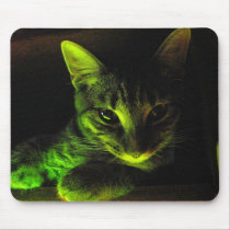Green Cat Mousepad mousepads
